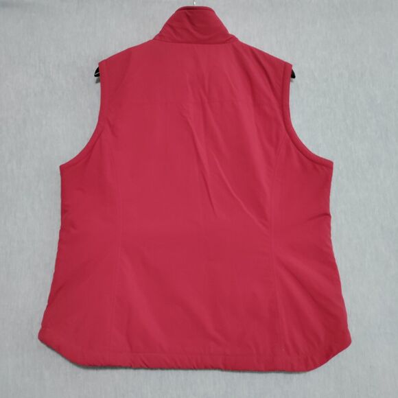 L.L. Bean Womens Large Vest Red Gray Fleece Lined Zip Up Pockets 0 WY09 - Picture 6 of 12